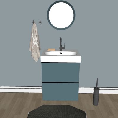 现代轻奢北欧民宿艺术洗手台