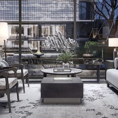 六艺源设计滨江壹号售楼处新中式洽谈区