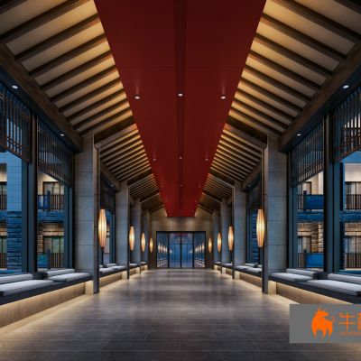 现代电梯楼梯走廊