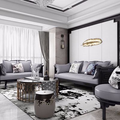 新中式客厅无灯光