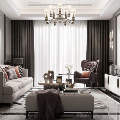 轻奢简欧客厅