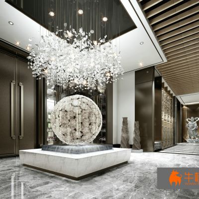 现代电梯楼梯走廊