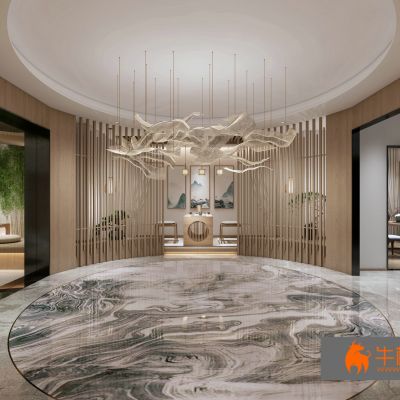 现代电梯楼梯走廊