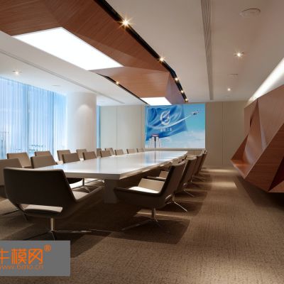 现代办公空间3D模型