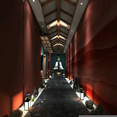 现代电梯楼梯走廊