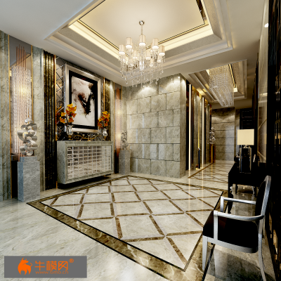 超经典室内家居设计酒店电梯间3D模型