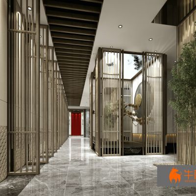 现代电梯楼梯走廊