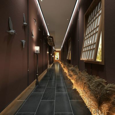 现代电梯楼梯走廊