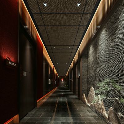 现代电梯楼梯走廊