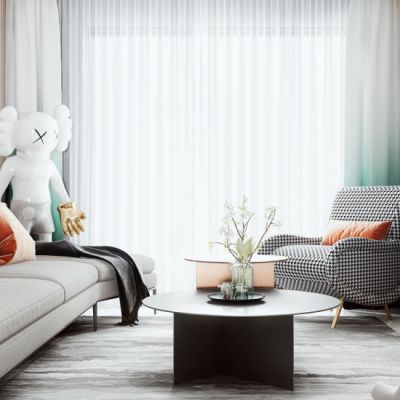 现代客厅餐厅厨房