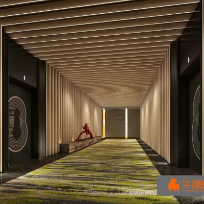 现代电梯楼梯走廊