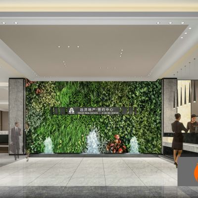 现代大堂接待