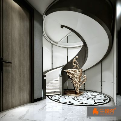 现代电梯楼梯走廊