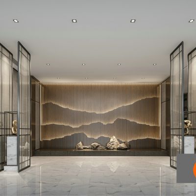 现代电梯楼梯走廊