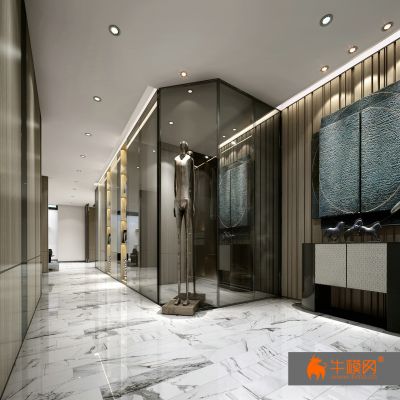 现代电梯楼梯走廊