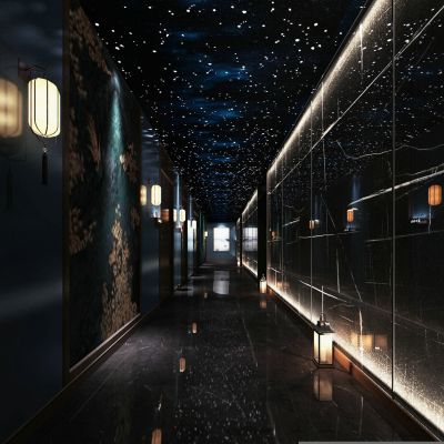 现代电梯楼梯走廊