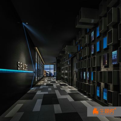 现代电梯楼梯走廊