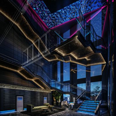 现代电梯楼梯走廊