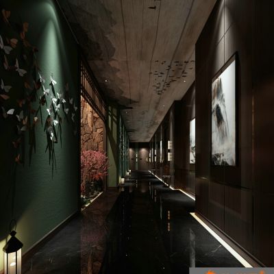 现代电梯楼梯走廊