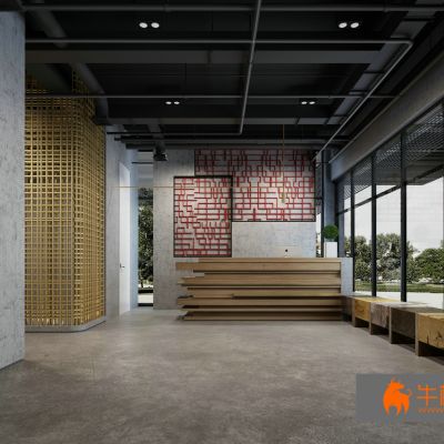 现代电梯楼梯走廊