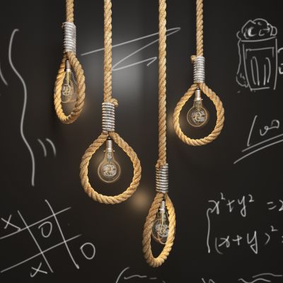 工业风麻绳吊灯