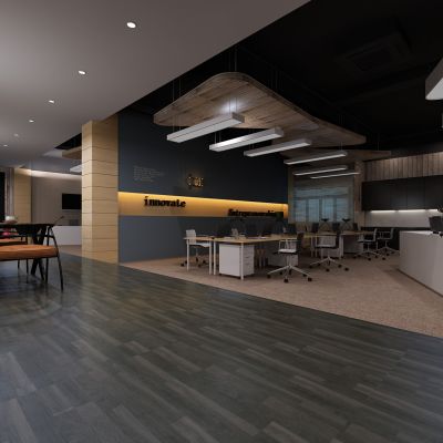 温馨时尚的办公区高品质办公空间