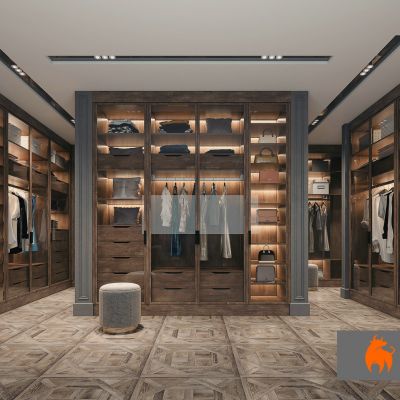 现代衣帽间