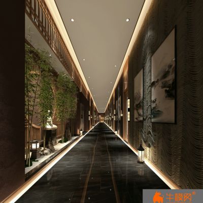 现代电梯楼梯走廊