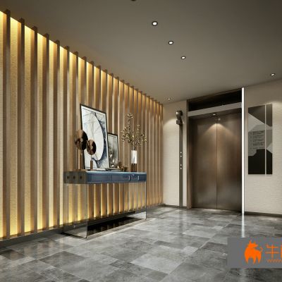 现代电梯楼梯走廊