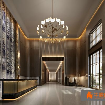 现代电梯楼梯走廊