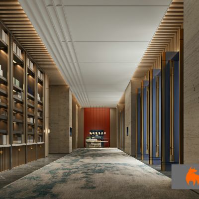 现代电梯楼梯走廊