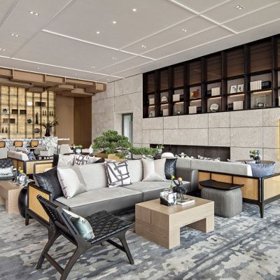 矩阵纵横新中式售楼处接待区