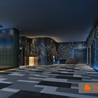 现代电梯楼梯走廊