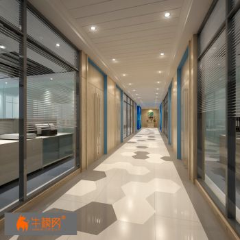 现代办公空间3D模型