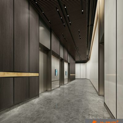 现代电梯楼梯走廊