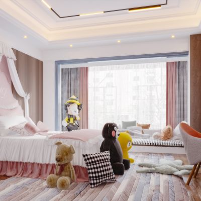 北欧现代简约轻奢风格儿童房