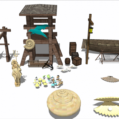 中式海洋元素小品