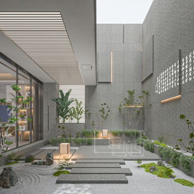 新中式别墅庭院