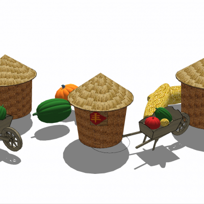 中式乡村瓜果蔬菜