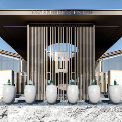 龙湖江与城中式示范区模型