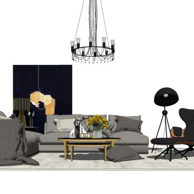 现代轻奢客厅家具组