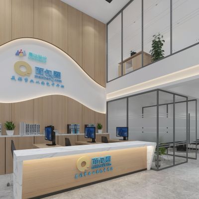 现代办公区3D模型