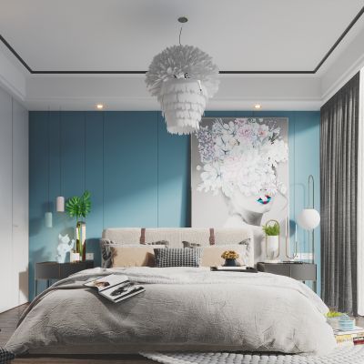 现代简约北欧轻奢风格卧室