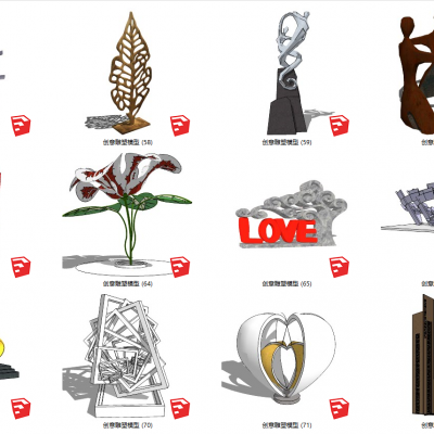 现代风格创意艺术雕塑 景观雕塑小品