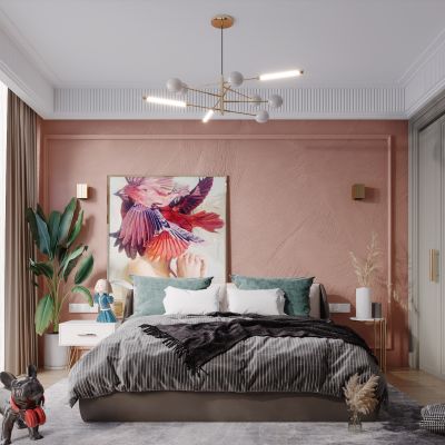 北欧现代简约轻奢风格卧室