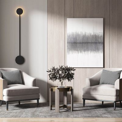 现代沙发椅茶几组合