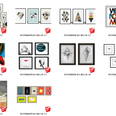 现代风格装饰画 挂件 抱枕小品
