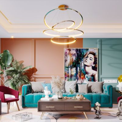 北欧现代简约轻奢风格客厅