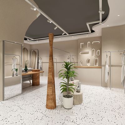 北欧韩风服装店3D