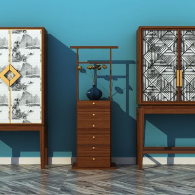 新中式玄关边柜